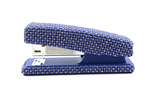 Blingustyle Colourful Iridescent Diamante Crystal Stapler Office/Home Gift Blue/S