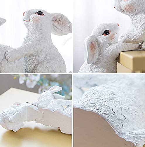 Artisanat maison d'exception : figurine lapin suspendu peint à la main