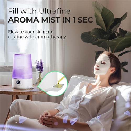 Image of Homvana 3.6L TopFill Cool Mist Humidifiers for Bedroom,Large Room& Plant,23dB Ultra-Quiet,Easy-to-Clean 2-in-1 Baby Humidifier&Oil Diffuser for Congestion Relief,Lasts Upto 4 Nights (Grey) (Pack of 9)
