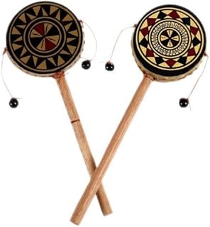 Sanyork 2 Pack Lot Hand Painted Spin Drums~fair Trade~Peru~Percussion Music *000581*