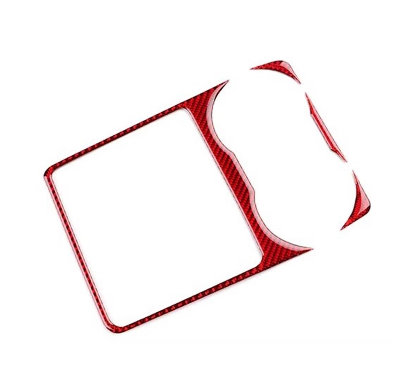 Trim Sticker Accessories Real Soft Carbon Fiber Sticker for Seat for Leon 2017 2018 2019 Car Water Cup Holder Panel Interior Accessories Car Interior Decoration(for LHD RHD Red)