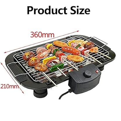 hubzclbl Elektrischer Grill, 1500 W elektrischer Tischgrill für den Innenbereich, rauchfrei, große Kapazität, Haushalt… – Bild 3
