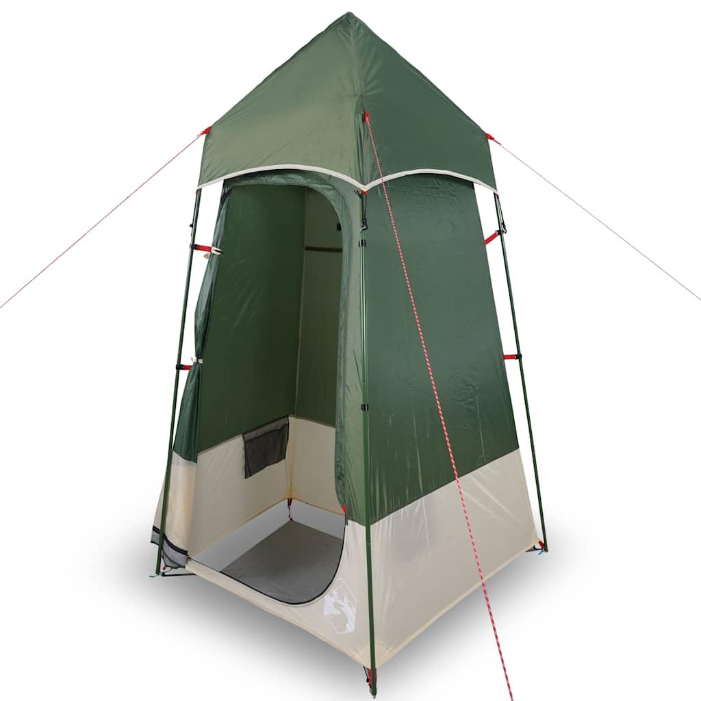 Tenda per WC verde, impermeabile, tenda per toilette in poliestere con rivestimento in PU, tenda da campeggio impermeabile per privacy, ventilazione e facile accesso, borsa per il trasporto inclusa