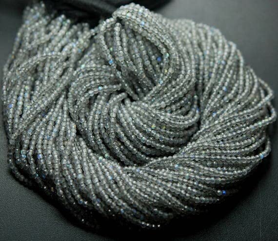 Labradorite Micro Faceted Rondells 2.60mm pour en finir avec les perles irrégulières