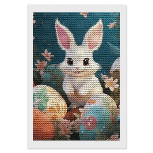 Kit broderie diamant complet motif joli lapin le cadeau créatif idéal pour adulte