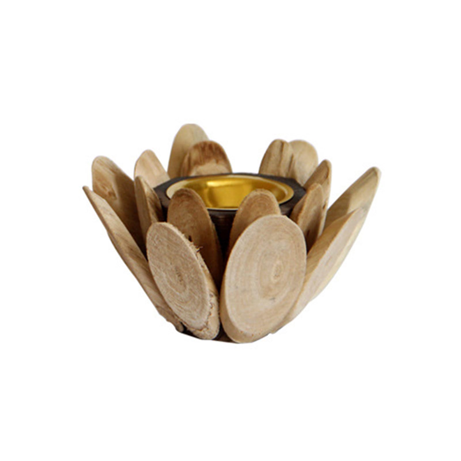 Tsophreniq Minimalists Wood Flower Shape Metal Incenses Burners Fragrances Stand Aromatherapys Burners Incenses Holder Decorations Wood Flower