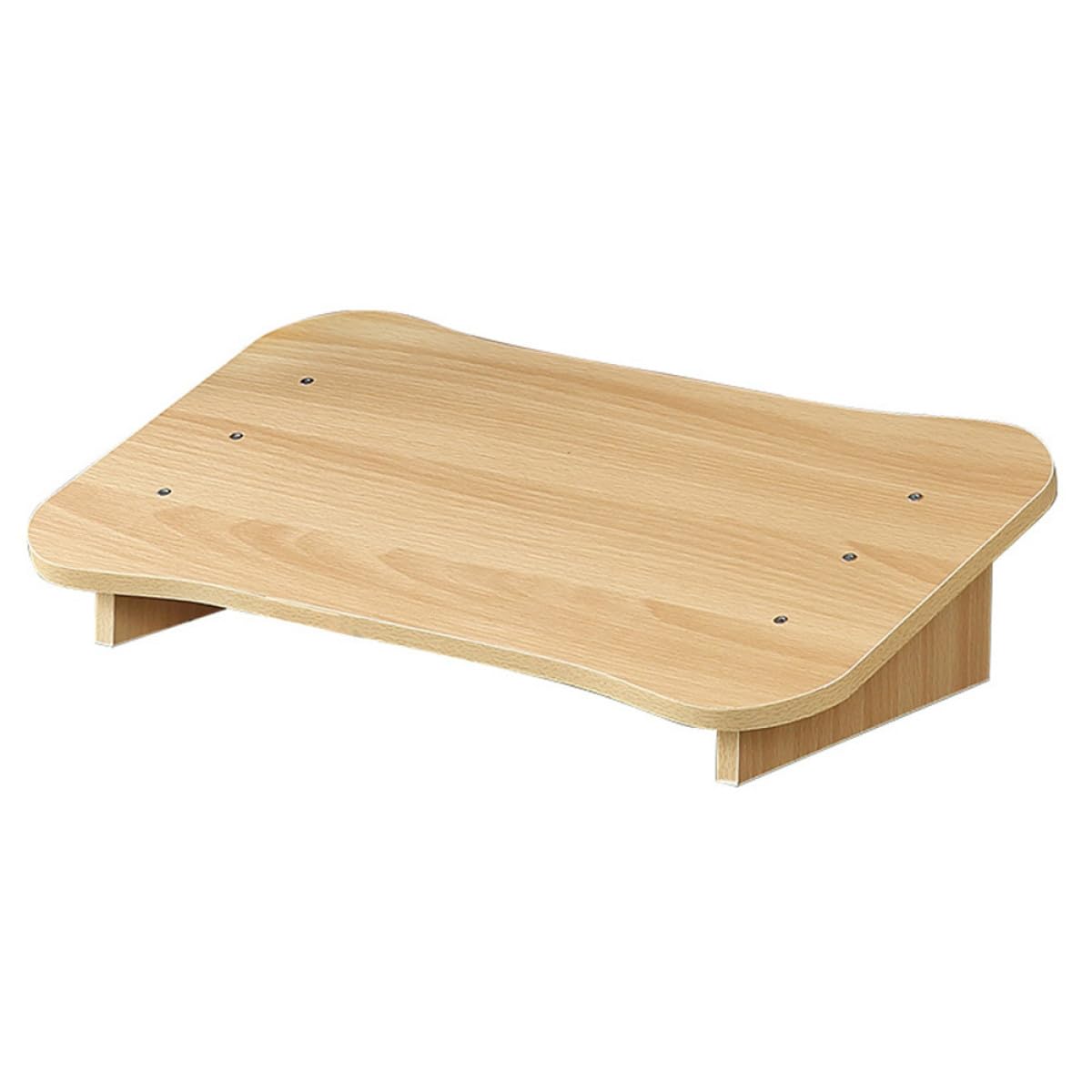 Poggiapiedi per Ufficio in Legno Design Salvaspazio e Finitura Artigianale, Sgabello Inclinato Sotto Scrivania per Casa e Lavoro