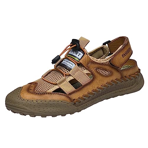 Sandalias de malla transpirables con correa ajustable en el talón para hombre