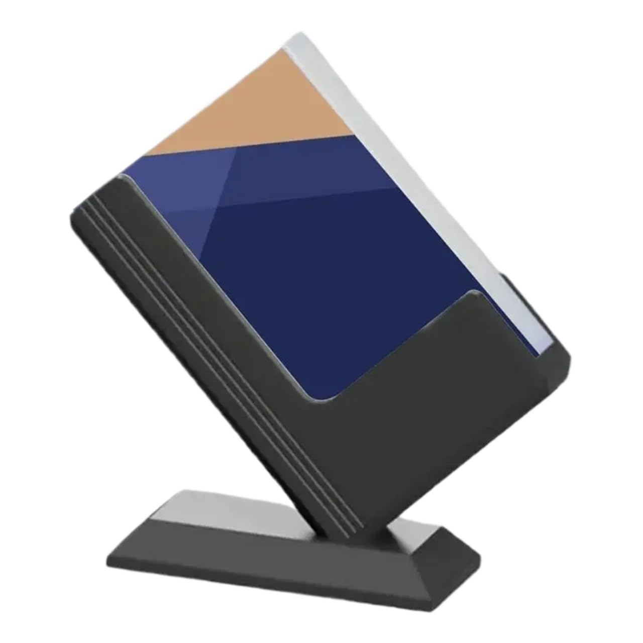 Vaeltor Black 6Pcs Business Card Holder Desk Desktop Storage Rack Ornament Stand Postcard For Exhibition Home