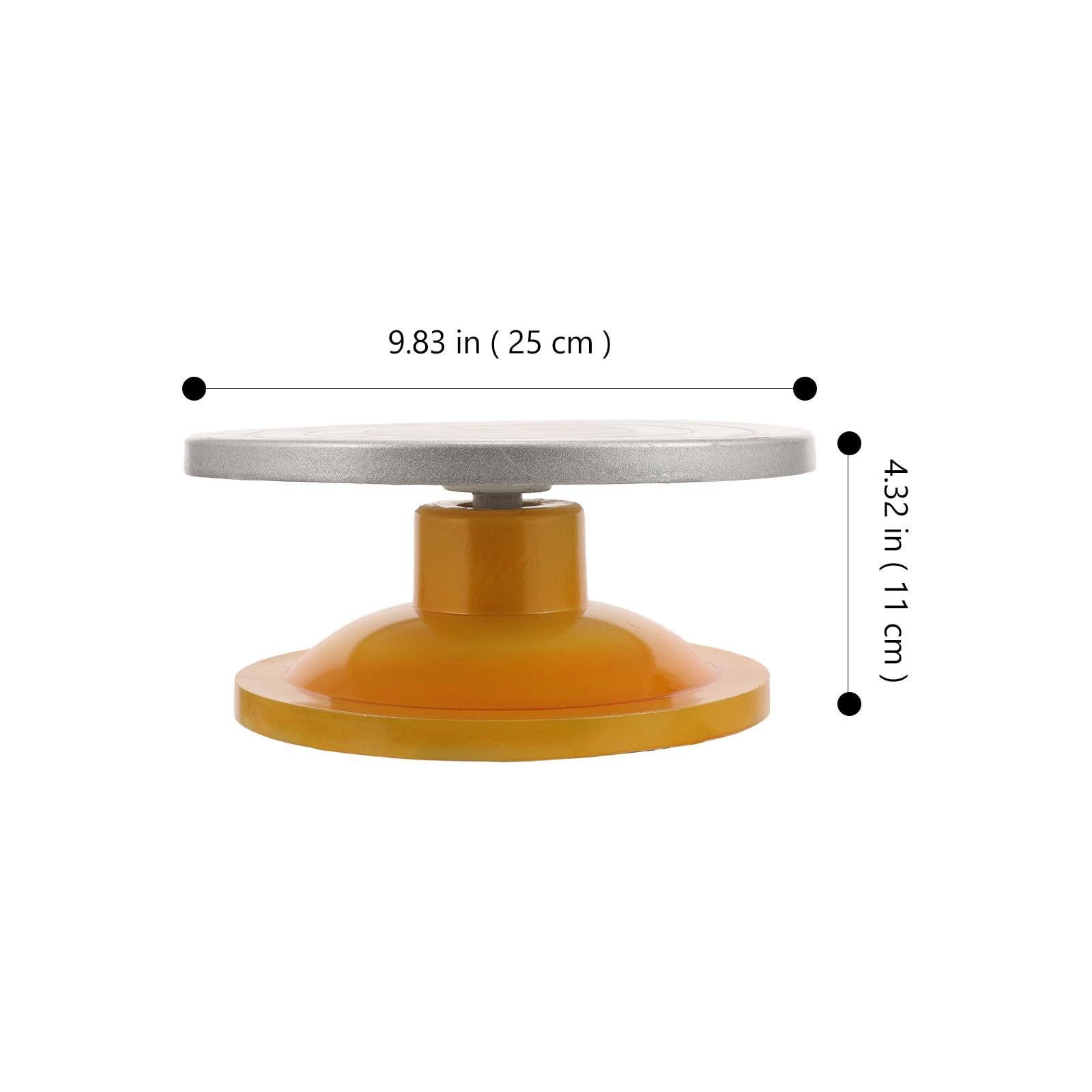 25cm Drehbare Töpfer Drehplattform aus Kunststoffstahl mit Rutschfester Basis und 360 Grad Drehung für Töpferarbeiten und Tonskulpturen