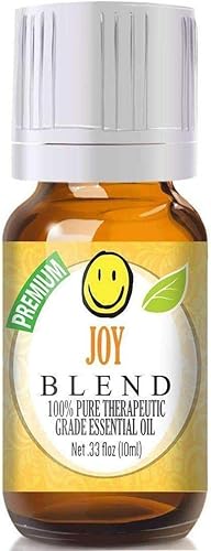 Miniatura 1 de Joy Blend, aceite esencial terapéutico, 100% puro de 0.33 fl oz (bergamota, geranio, jazmín, limón, mandarina, palmarosa, manzanilla común, rosa,