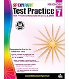 Spectrum Grade 7 Test Practice Workbook—7th Grade Math and English Language Arts Reproducible, Practice for Standardized Tests With Answer Key (160 pgs)