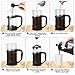 Viankors french glass press coffee machine coffee and tea family size (963.9 gram, 1000 ml) classic collection heat-resistant borosilicate glass bonus screen stainless steel easy to clean