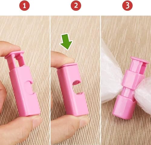 Image of Food Sealing Bag Clip Set - 5 Piece Plastic Chip Bag Clips for Bread, Snacks, Sandwich & Cereal Bags - Reusable Airtight Kitchen Storage Sealing Clips - Strong Cinch Grip (Multicolor)