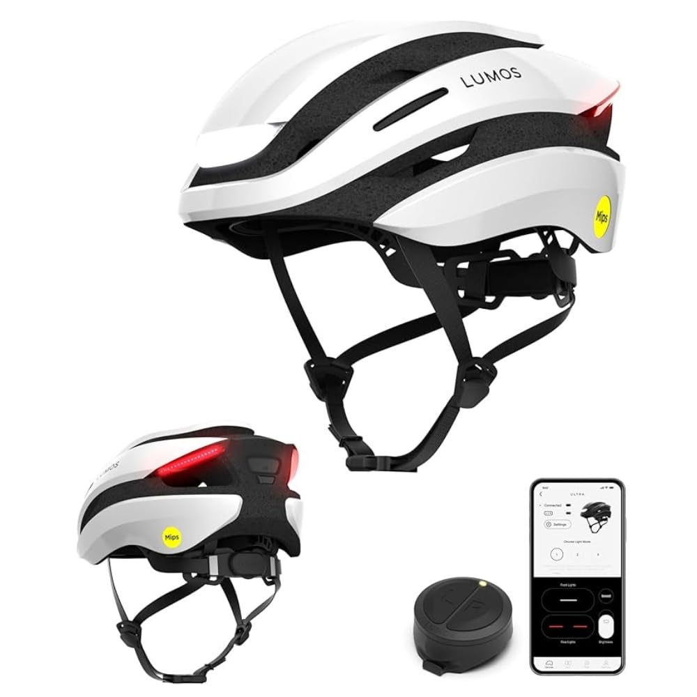Lumos Ultra Bike Helmet | 360˚ Visibility TÜV Verified | Front & Rear LED Lights with Turn Signals | Commuter Bike Helmet for Adults Men Women