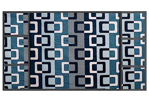 Image of Stylista Refridgerator top Cover Suitable for Samsung RT28C3452S8 /HL, 236 Liter Fridge, Dimension (WXD) 65x111 CM, Lattice Pattern Blue