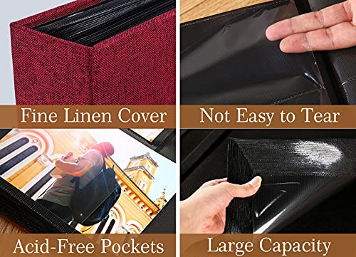 Vienrose Einsteck-Fotoalbum 10x15 Fotobuch mit 300 Schwarze Seiten Groß Kapazität Fotoalben für Valentinstag Hochzeit… – Bild 4