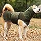SUYUKU Hunde-Angstlinderungsmantel, Ohrenschutz, wärmer, beruhigende Angstjacke für Hunde mit reflektierenden Streifen, beruhigender Rollkragen für Donner, Feuerwerk, Reisen und Trennungsangst (Grün,