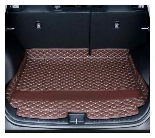 Tapis de coffre pour Hyundai Tucson NX4 2024 en cuir marron étanche sur mesure