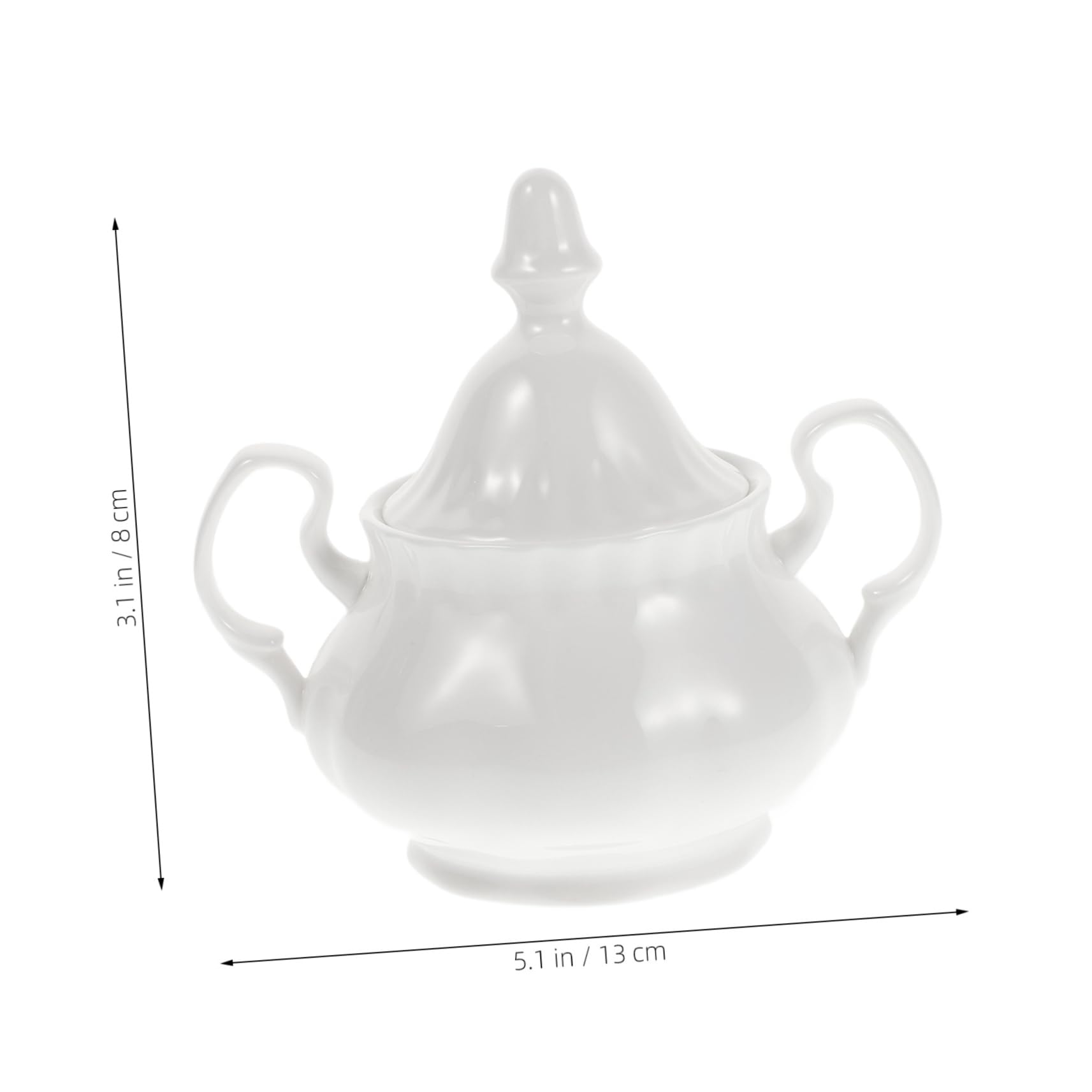 Ciieeo Vintage Ceramic Sugar Bowl 280ml Airtight Sealing Jar for Kitchen Countertop Tea Coffee Kitchen Seasoning Container