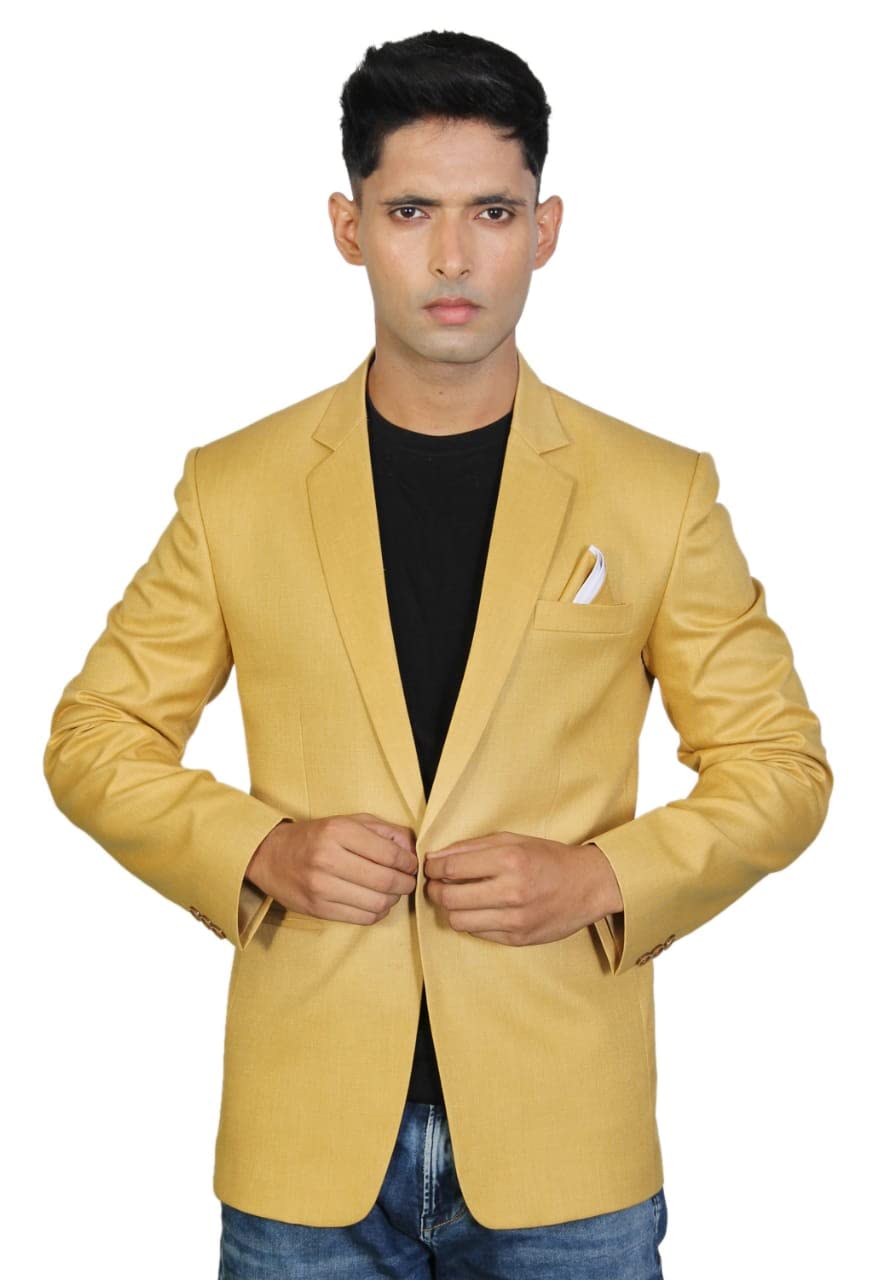 minaar creations Men's Slim Fit Breasted Solid Blazer-picture-28