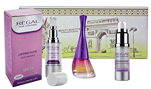 Regalo Regal Age Control  2 Cremas de efecto combleur Rides  Sérum Contour de los ojos y fluido Lifting + eau de parfum evterpa danza