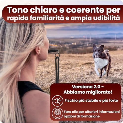 Weidebach® Fischietto Nero udibile da Lontano per