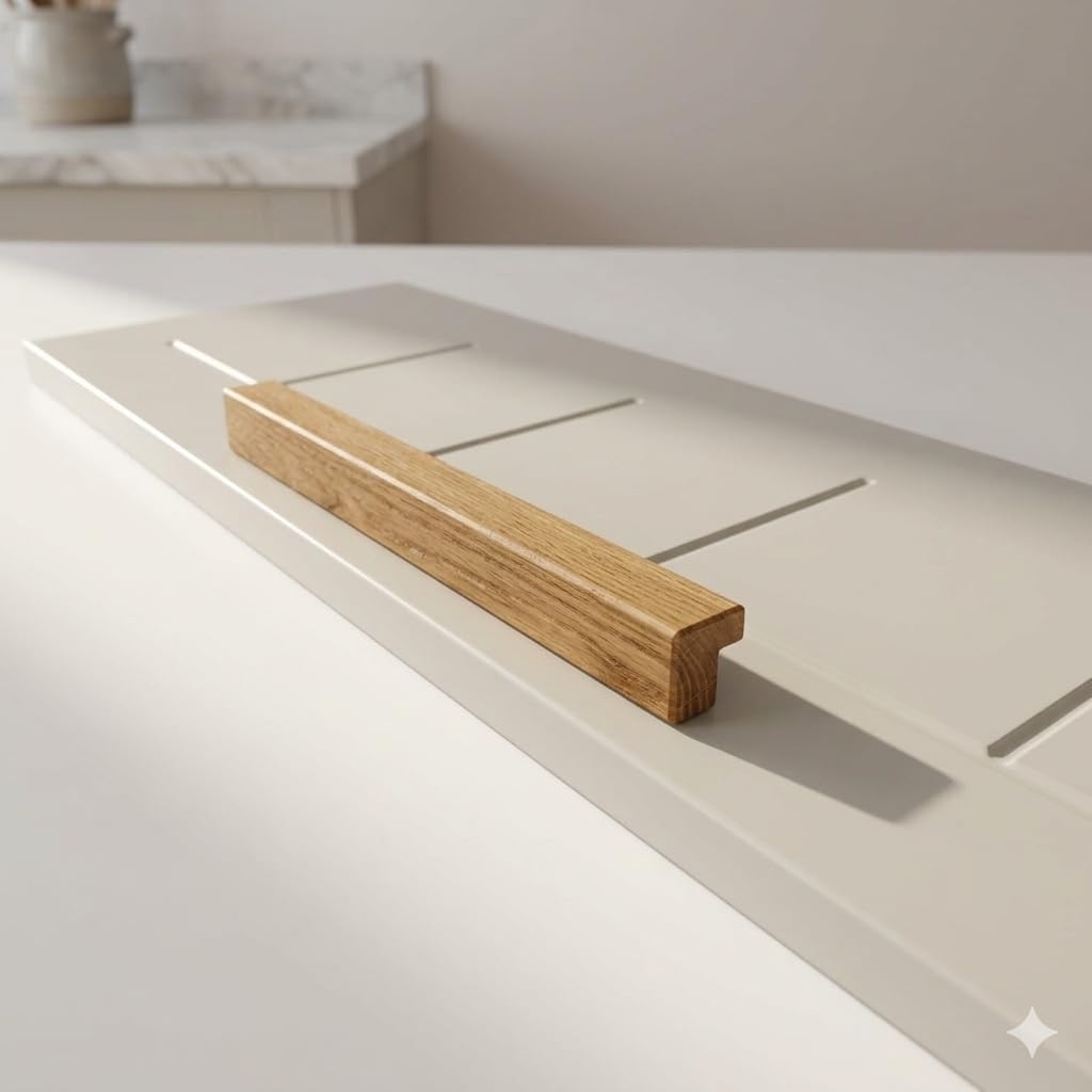 Maniglie per mobili – BATO – Pomelli per mobili in rovere – Decorazioni in legno – Maniglie per mobili – Bottoni per armadi – Pomelli per mobili (100 cm)