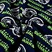 NFL Cotton Broadcloth Seattle Seahawks Blue/White, Fabric by the Yard