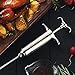 JY COOKMENT Meat Injector Syringe 2-oz Marinade Flavor Barrel 304 Stainless Steel with 3 Professional Needles 2 Cleaning Brushes and 4 Silicone O-Rings