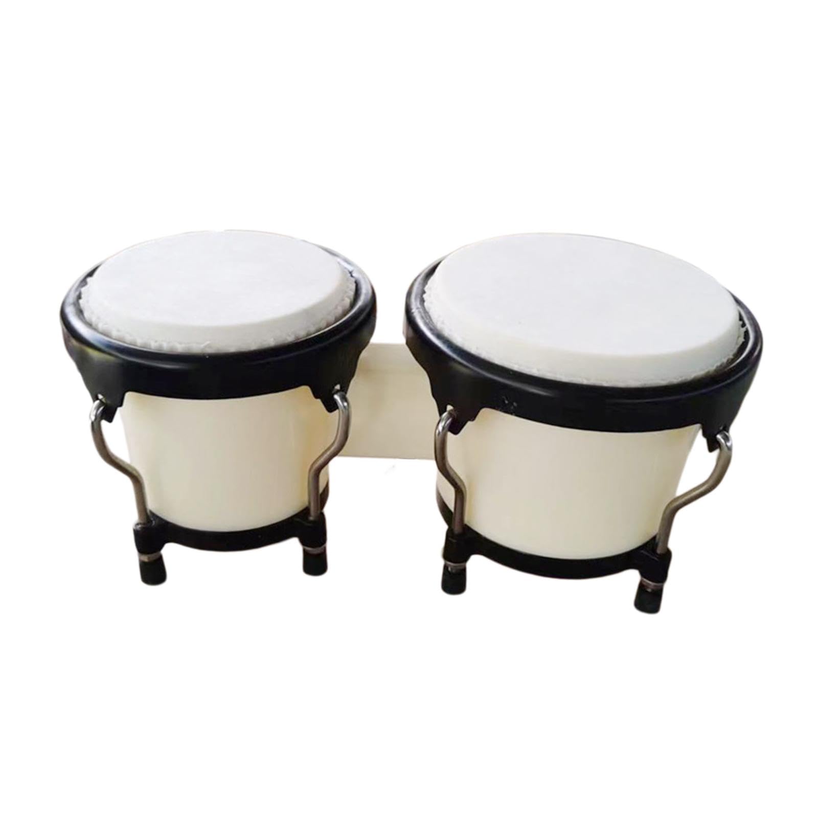 Instruments de Musique de Percussion Accordables, Ensemble de Africains à Main de 6 et 7 Pouces (bongos), Idéal pour Offrir Aux Débutants et, Blanche