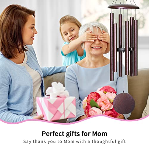 Fdocoi Wind Chimes Outdoor Large, Wind Chimes For Outside Deep Tone, Memorial Windchimes,Sympathy Wind Chimes Gifts For Mom/Grandma,Balcony,Garden Decor (36''Bronze) #TOP3