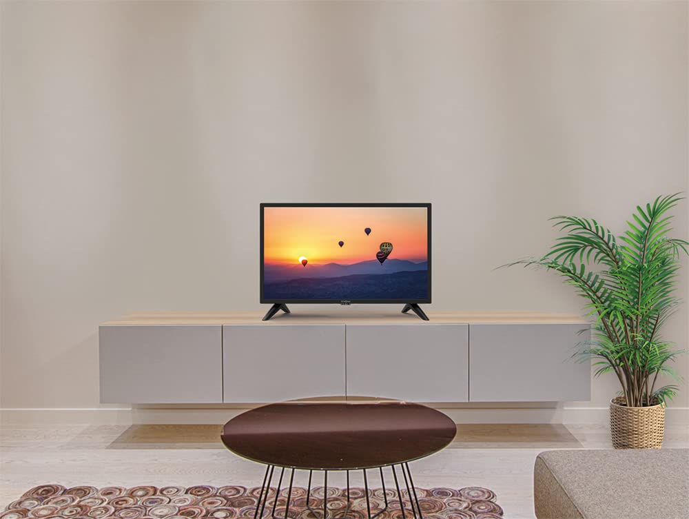 STRONG SRT 24HC3023 24 Zoll Fernseher, auch für Wohnmobile, DVB-T2 HD, Triple-Tuner zusätzlich 12 Volt Anschluss (HD, HDMI, SCART, USB, EPG, CI+, DVB-T Antenne), schwarz