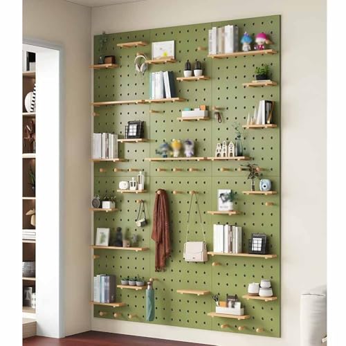 Organizador de tablero perforado montado en la pared, tablero de madera duradero para un mejor almacenamiento en la cocina, dormitorio, oficina, garaje