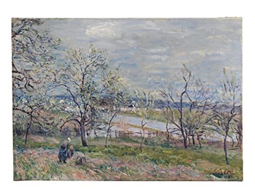 Toile Le Printemps à Veneux d'Alfred Sisley impression 60x90cm pour salon