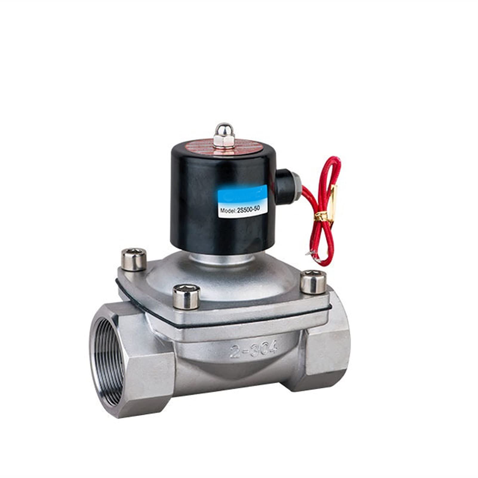 Válvula solenoide de válvula acero inoxidable dos posiciones 2WS500-50 drenaje riego