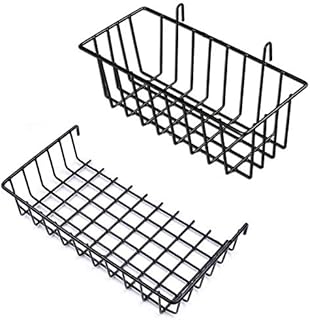 GBYAN Wire Storage Basket Shelf Basket Wall Grid Accessories Organizer for Grid Panel, 2 Pack