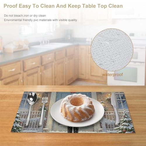 Sets de table vintage en PVC contre la chaleur et les rayures