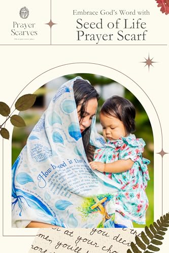 Seed of Life Prayer Scarf - Psalm 1 - Soft, Lightweight 28"x70" Christian Gift for Women, Bible Verse Shawl for Devotion2