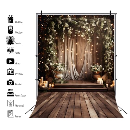 Fondo Fotográfico Floral Laeacco 6x8ft Vinilo miniatura 3