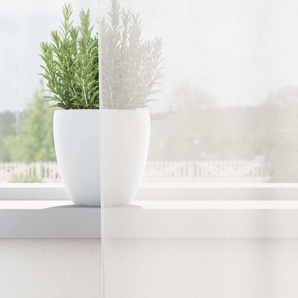 Weiße Voile Vorhänge mit Schlaufen 140x260 cm 2er Set für Wohnzimmer Schlafzimmer und Küche, transparent, Blickdicht, isolierend, Sonnenschutz, kälteschutz, langlebiges Polyester