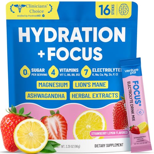 Image of Venture Pal Sugar Free Hydration + Focus Electrolyte Packets, 16 Sticks