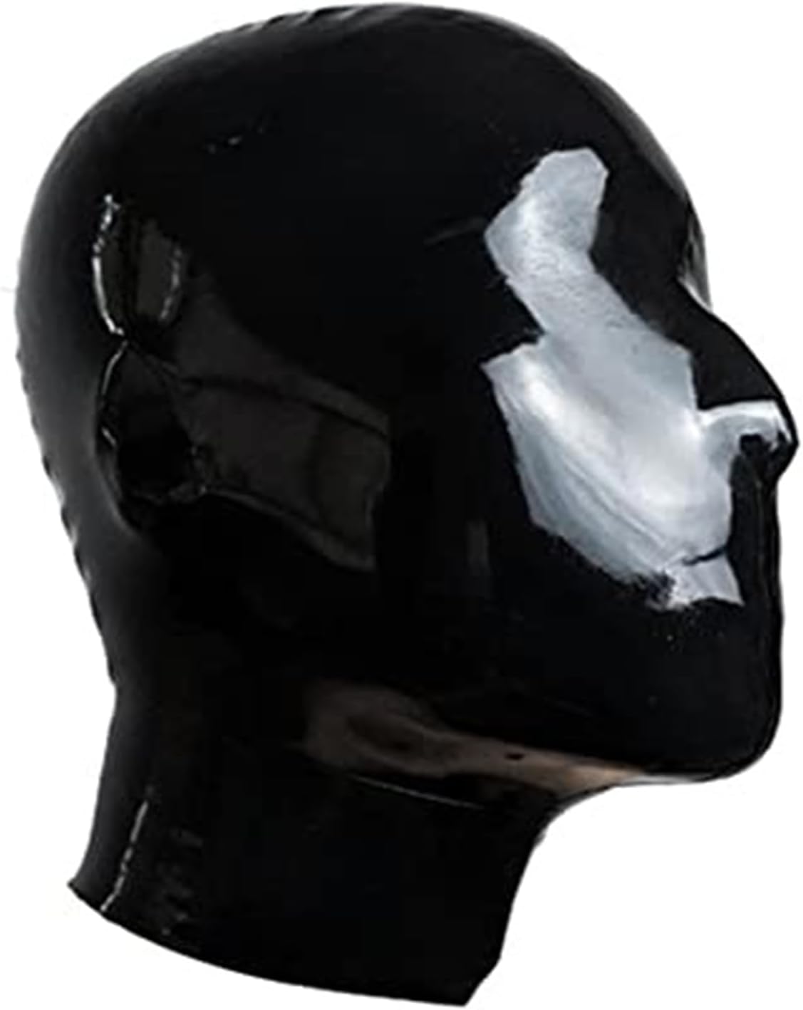 Latex Hood Black BDSM Fetish Rubber Head Mask Latex Head Cover Back Zipper Natural latex Handmade for Unisex