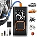 Elektrische Luftpumpe, Kabellose Elektrische Reifenpumpe & Fahrradpumpe mit Digitalem Manometer (150 PSI), Dualwertanzeige, LED-Leuchte, Tragbarer Fahrradpumpe für Auto/Fahrrad/Motorrad/Ball