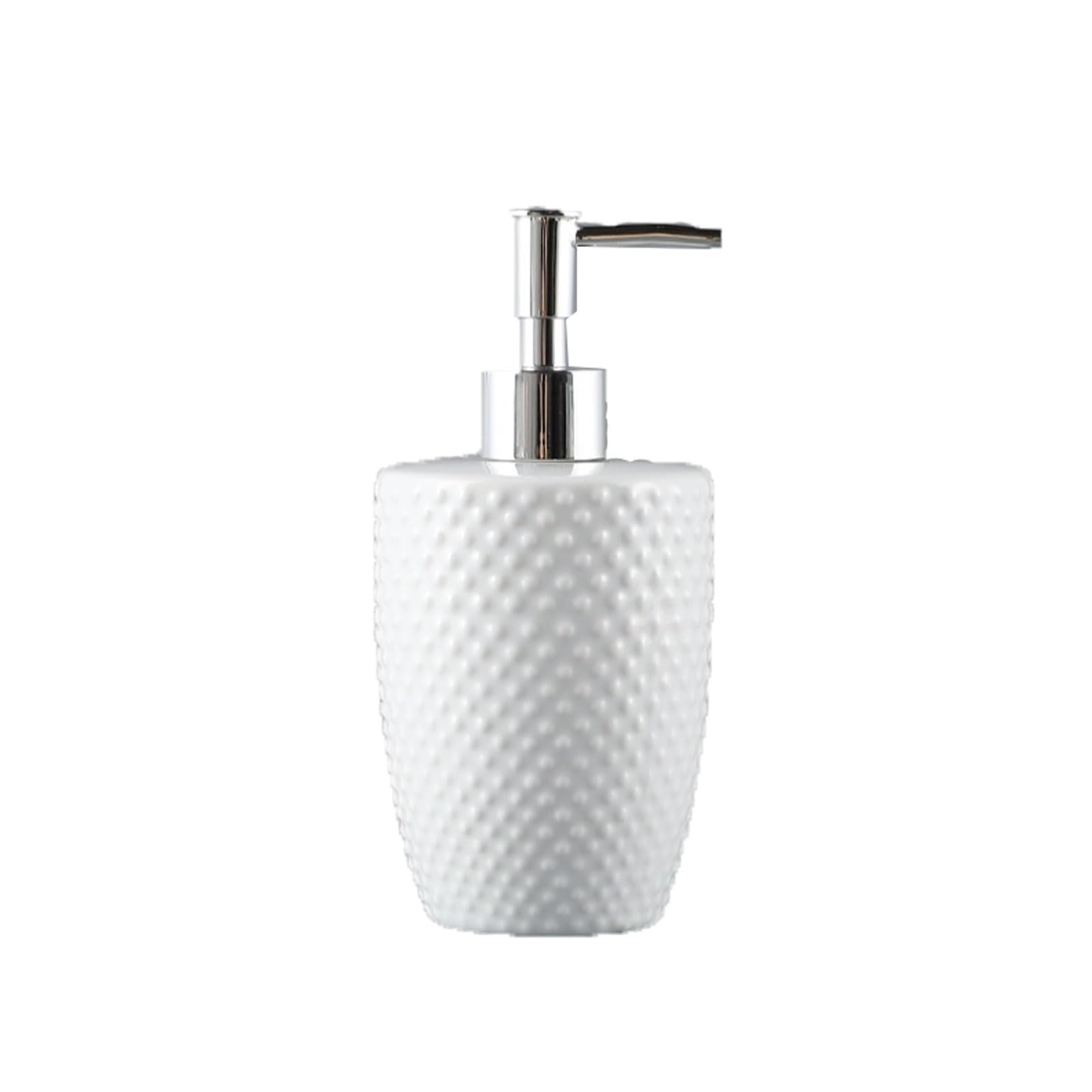 13.5oz Ceramic Soap Dispenser with Raised Dot Design Countertop Lotion Bottle for Kitchen Sink, Bathroom(Wei�)