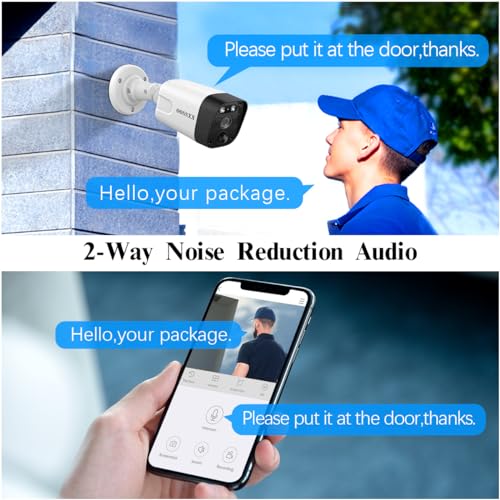 (4K/8.0 Megapixel & 130° Ultra Wide-Angle) 2-Way Audio PoE Outdoor Home Security Camera System Wired Outdoor Video Surveillance IP Cameras System - Image 3