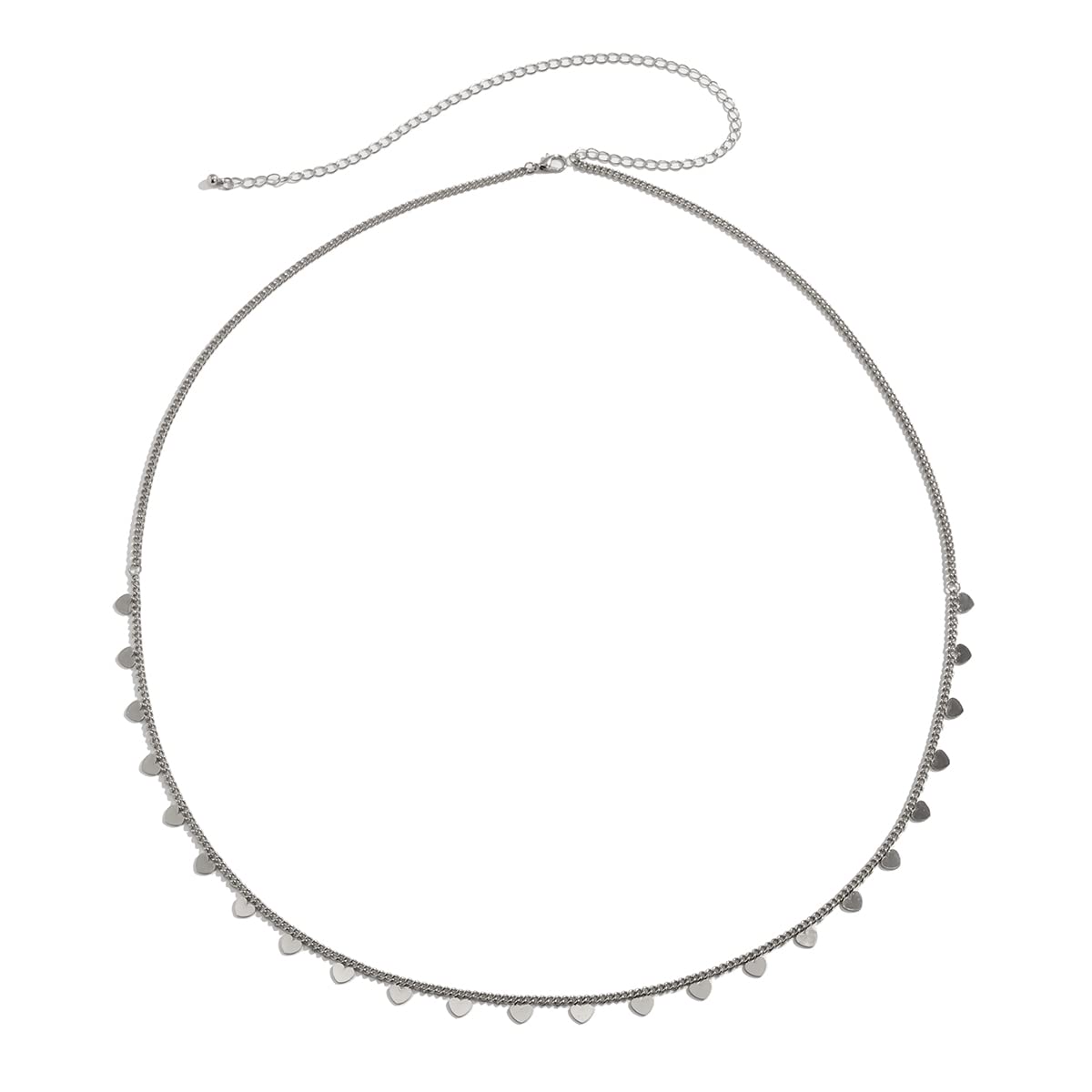 Aaishwarya Silver-Toned Heart designed Waist Chain AlloyFor Women And Girls | Kamarband for Women | Waist Chain for Women | Belts for Women | Waist Chain | Hip Chain Women Saree | Belly Chain (B0BQRL7WS2) Amazon Price History, Amazon Price Tracker