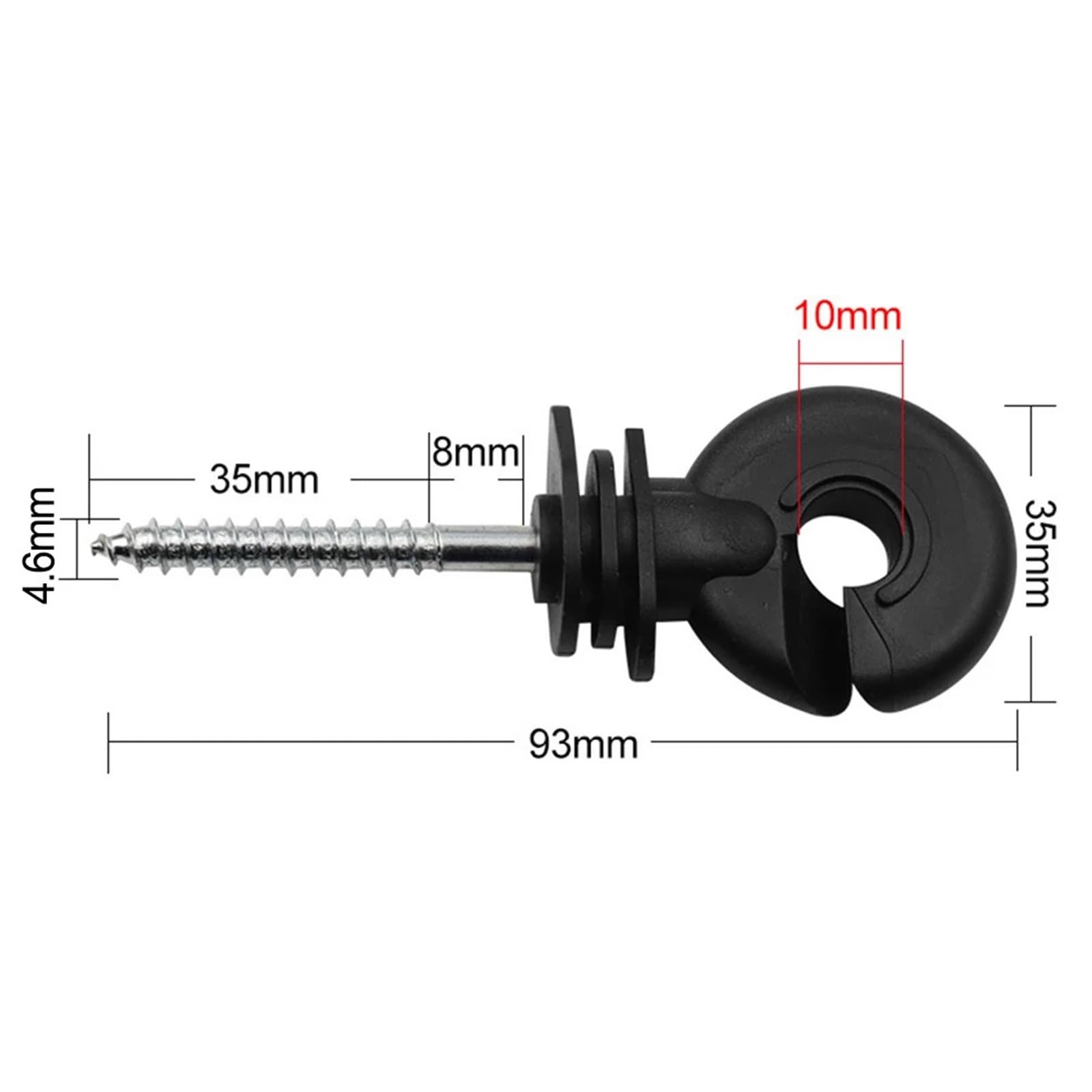 Anillo Aislador Aisladores Aisladores de cerca eléctrica, poste madera for granja, aislante versátil resistente a la temperatura, 30 Uds