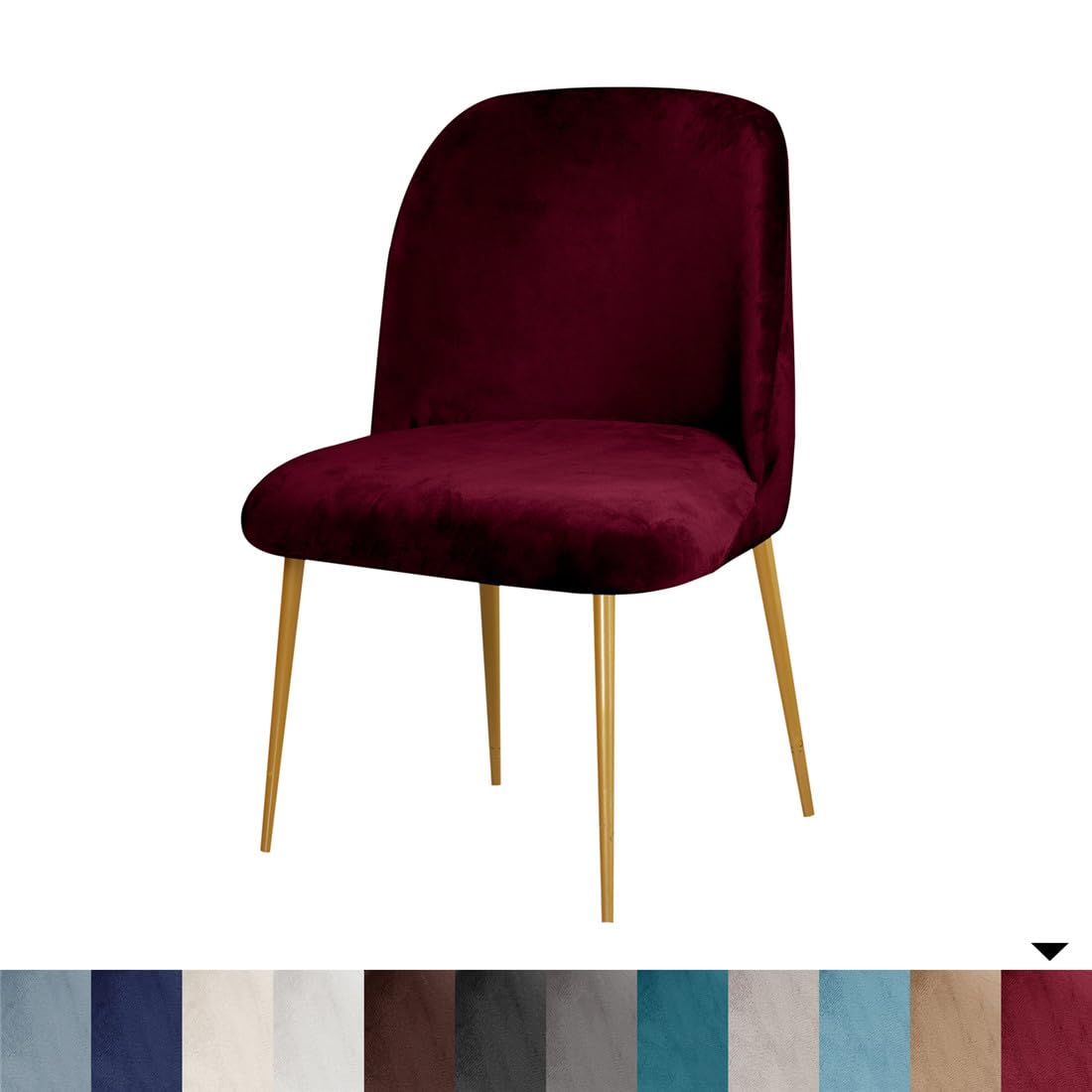 SZJIAHTM 2 Pack Dining Room Chair Slipcovers Velvet Removable Stretch Short Back Armless Curved Chair Protector For Home Decor Living Room Ceremony - Image 5