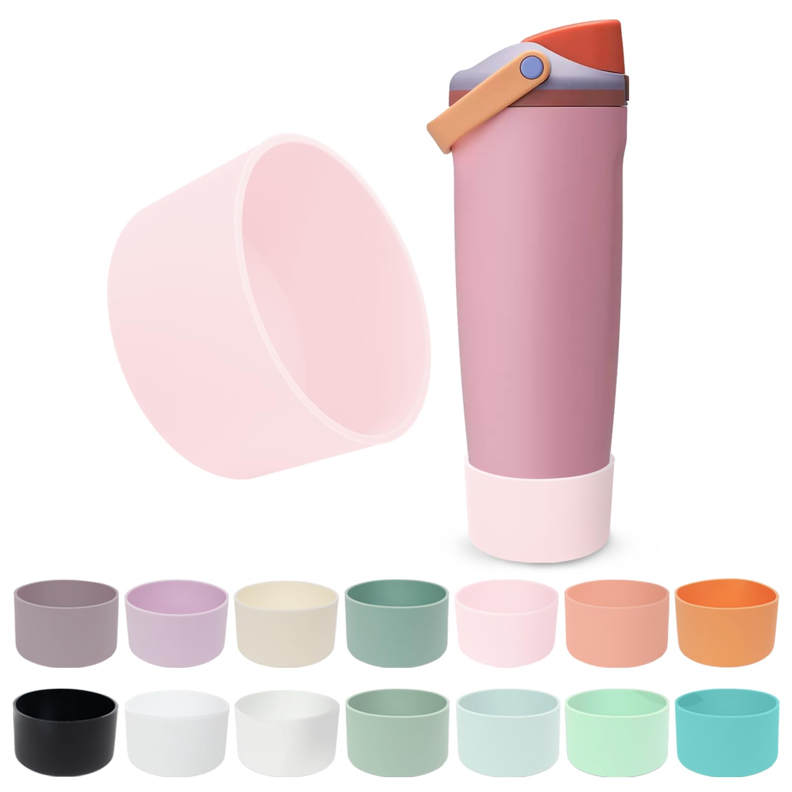 Kaitiaki Sugar High Silicone Boot For Owala 30Oz & 40Oz Freesip Sway Bottles & Tumblers - Non-Slip, Scratch-Resistant, Stability Enhancer, Available In 18 Colors (Sugar High)
